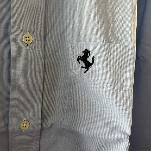 NWT Ferrari blue Oxford button down shirt - Picture 5 of 9